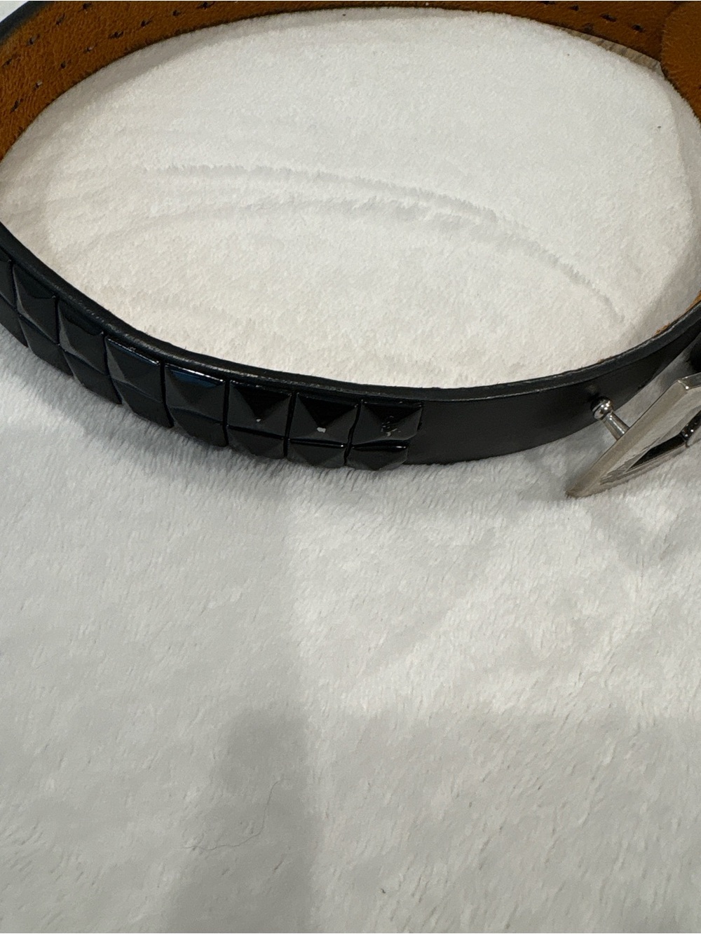 Dolce & Gabbana Black Leather Belt with Silver Double-G Buckle - Picture 5 of 6